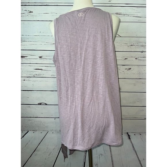Calia sleeveless Top Shirt Medium Tee T-Shirt WAX31213 Side Tie Purple Active - Picture 8 of 9